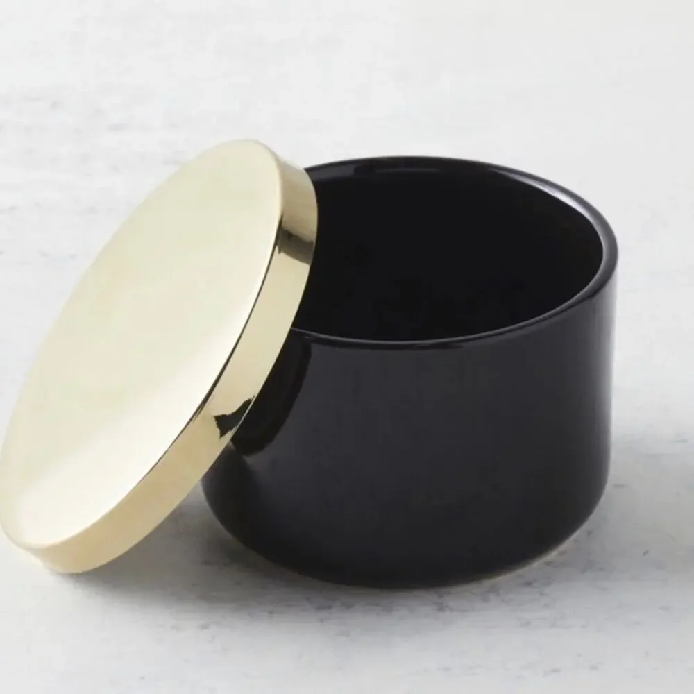Z Gallerie Canisters Multi-Use Storage Duo Fabfitfun FFF Summer 2022 NEW Black